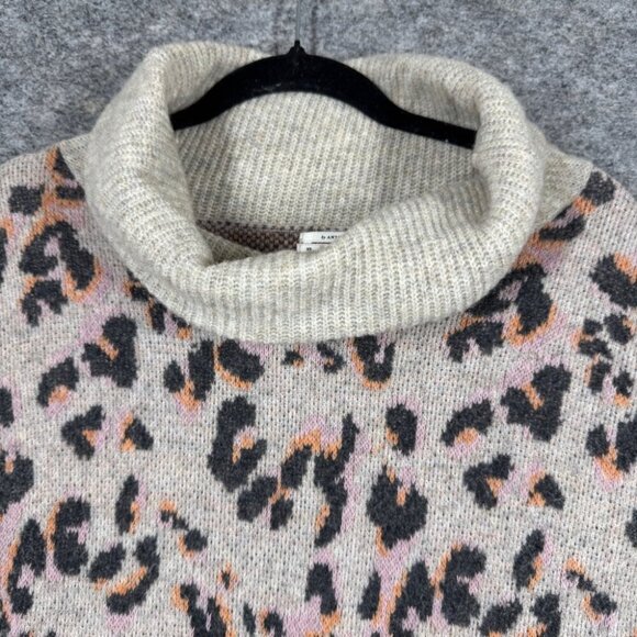 Anthropologie Women's Emmy Cowl Neck Leopard Print Oversized Sweater Size XS - Picture 11 of 16